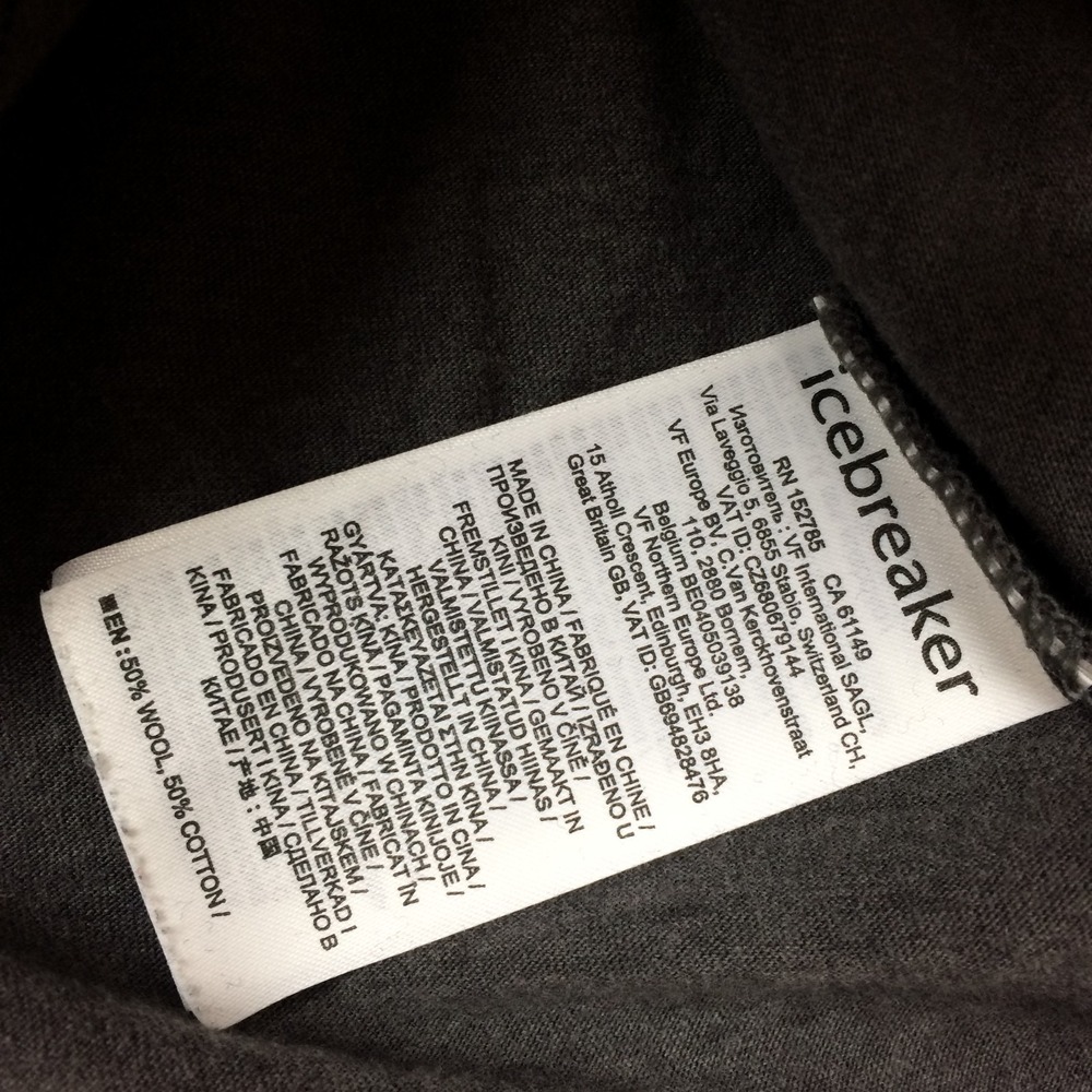 Icebreaker Shirt Womens Small Classic Short Sleeve Tee Wool Cotton Grey READ - Picture 11 of 13